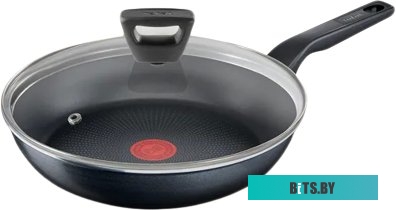 9100048323 Сковорода Tefal Force 4218928, 28см, с крышкой,  черный [9100048323]