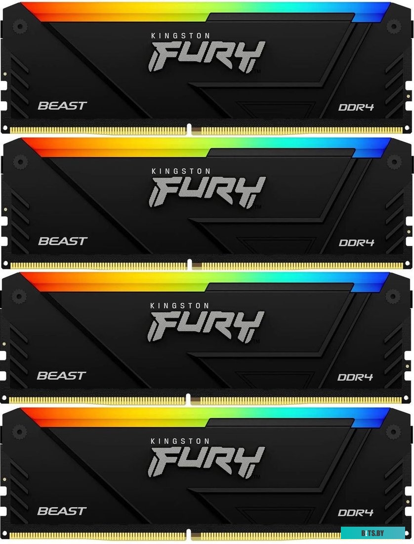 KF426C16BB2AK4/32 Kingston FURY Beast RGB 4x8ГБ DDR4 2666 МГц KF426C16BB2AK4/32