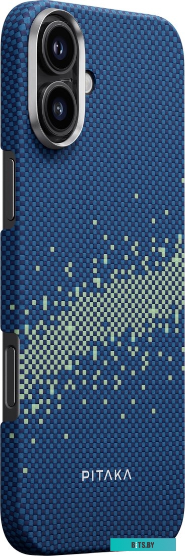 KI1601MYG Pitaka StarPeak Tactile Woven для iPhone 16 (синий)