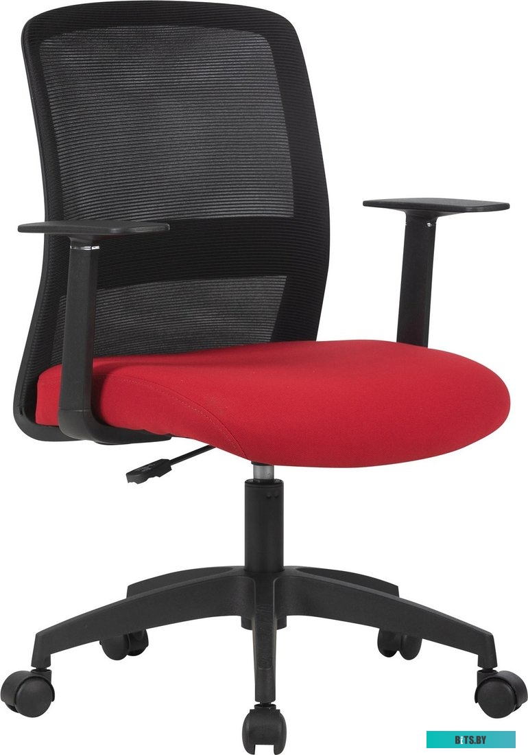 Кресло Cactus CS-MC333-BKRD черный сиденье темно-красный сетка/ткань низк.спин. крестов. пластик пластик черный CS-MC333-BKRD