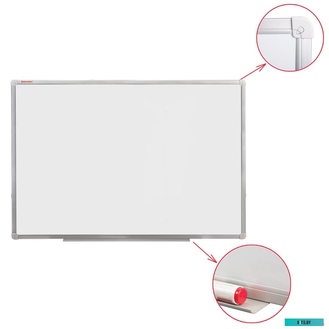 Магнитно-маркерная доска BRAUBERG Стандарт 60х90 см 235521