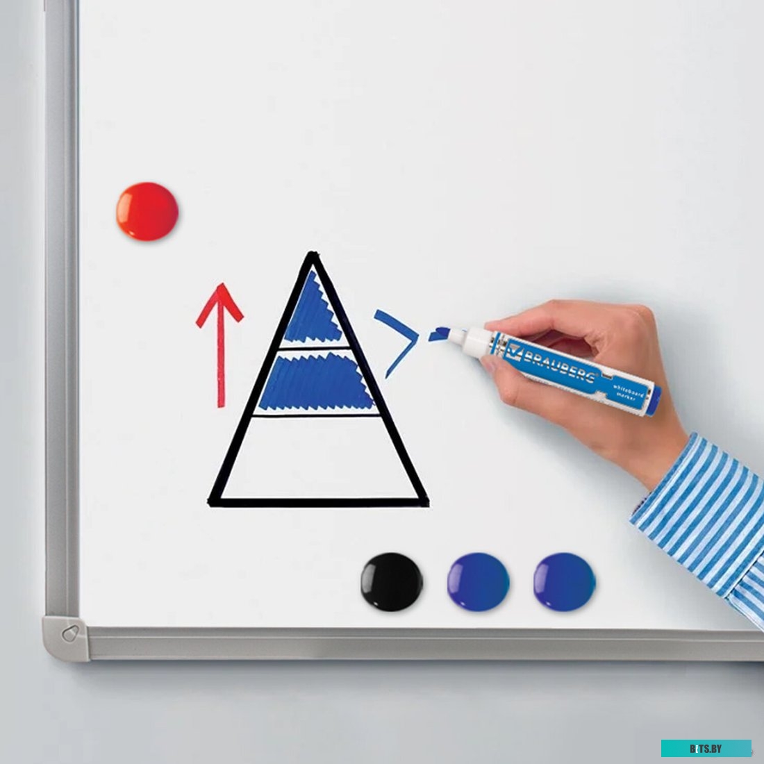 Магнитно-маркерная доска BRAUBERG Стандарт 60х90 см 235521