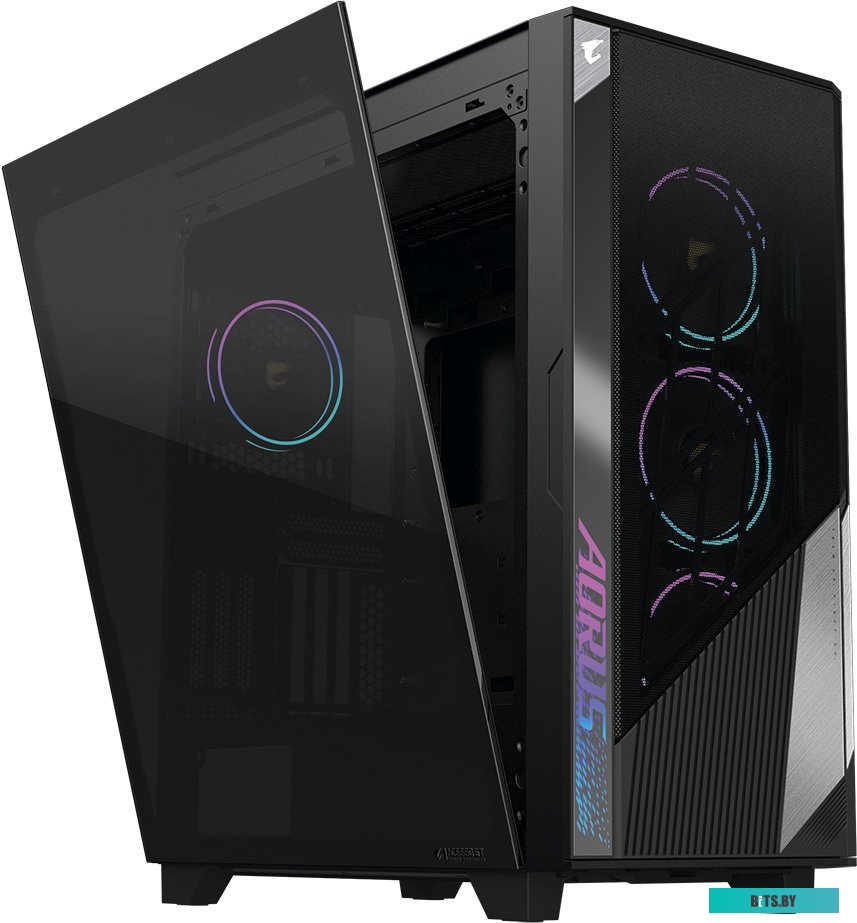 Корпус eATX GIGABYTE AORUS C500 GLASS черный, без БП, боковая панель из закаленного стекла, USB Type-C, 2*USB 3.0, audio GB-AC500G ST