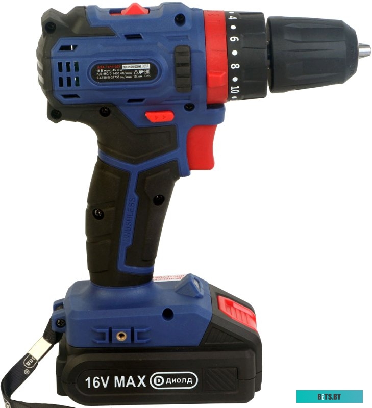 10022152 Дрель-шуруповерт ДИОЛД ДЭА-12 ЛИ-08, 2Ач,  с двумя аккумуляторами [10022152]