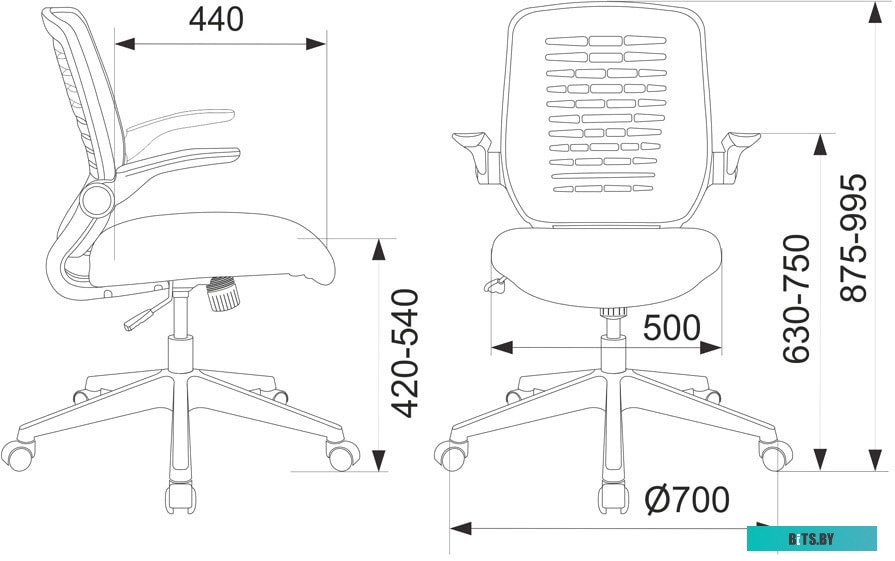 Офисное кресло (Стул) Бюрократ CH-495 (черный) <CH-495/BLACK>