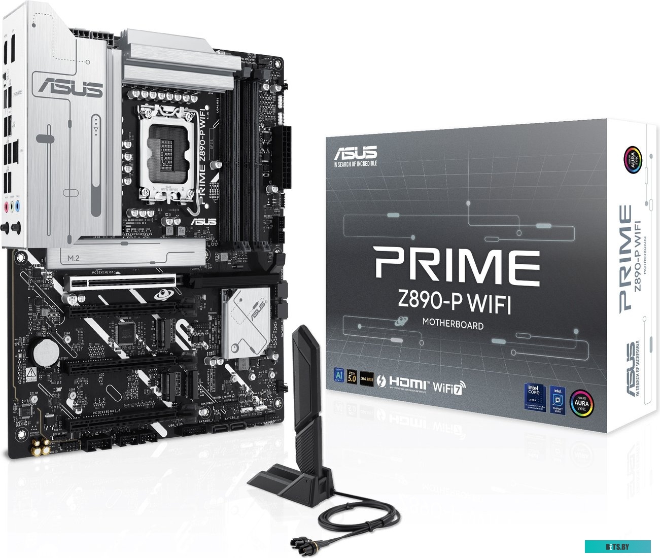 Материнская плата/ MB ASUS INTEL Z890 s1851, 4xDDR5(192GB), 1xPCIe 5.0x16, 3xPCIe 4.0x16, 1xLAN (2.5GbE), Wi-Fi, BT, 4xSATA 6Gb/s, 4xM.2, 1xThunderbol