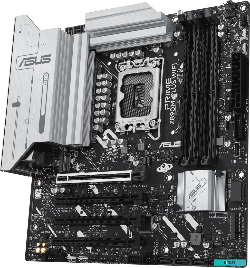 Материнская плата/ MB ASUS INTEL Z890 s1851, 4xDDR5(192GB), 1xPCIe 5.0x16, 3xPCIe 4.0x16, 1xLAN (2.5GbE), Wi-Fi, BT, 6xSATA 6Gb/s, 3xM.2, 1xUSB-C, 7xU