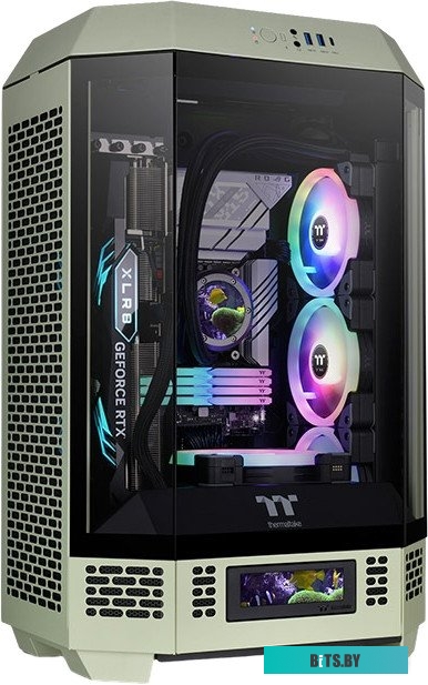 Корпус miniITX Thermaltake The Tower 300 Matcha Green, Micro-Tower, без БП, зеленый CA-1Y4-00SEWN-00