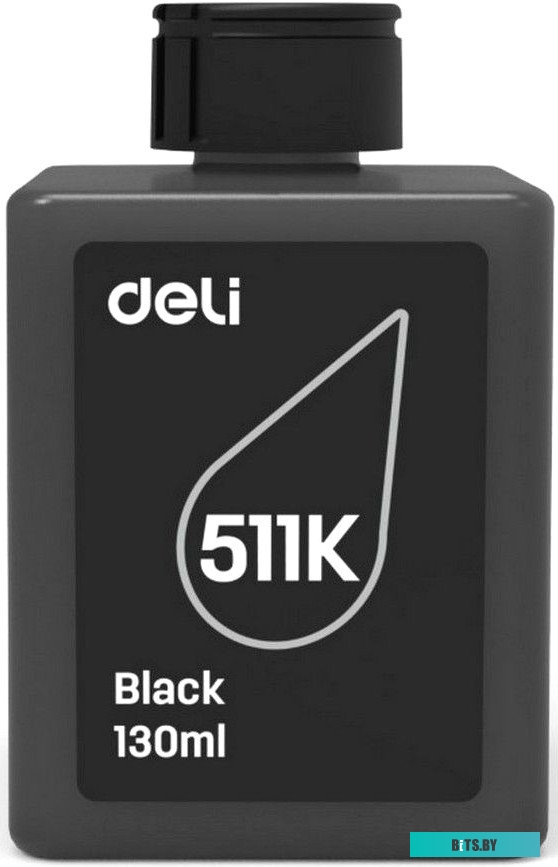 Чернила водорастворимые Deli 511K-EA1 черный 130 мл 511K-EA1