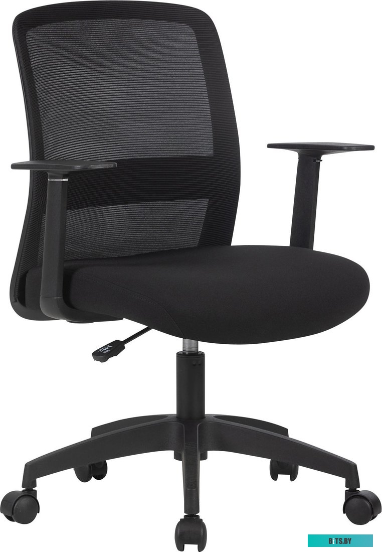 Кресло Cactus CS-MC313-BK черный сетка/ткань низк.спин. крестов. пластик CS-MC313-BK