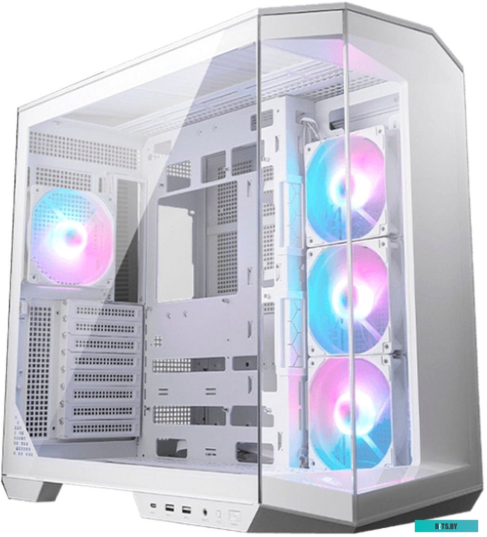 Корпус MSI MAG Pano 100R PZ WHITE , Mid Tower, ATX, 2xUSB 3.2 Gen 1, 1xUSB 3.2 Gen2 Type-C, 3x120mm ARGB Reverse Blade Fan, 1x120mm ARGB Fan, ARGB+PWM