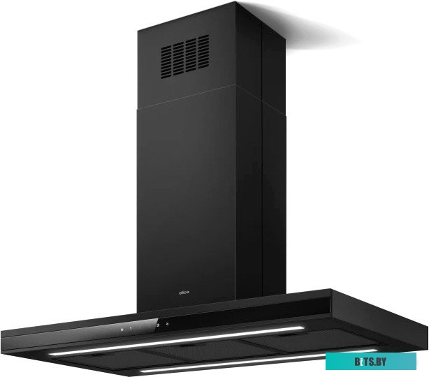 ADELE BL MAT/A/90-PRF0182410 Вытяжки ELICA/ Т-образная, 90 см, 1300 м3/ч,  черный матовый+черное стекло