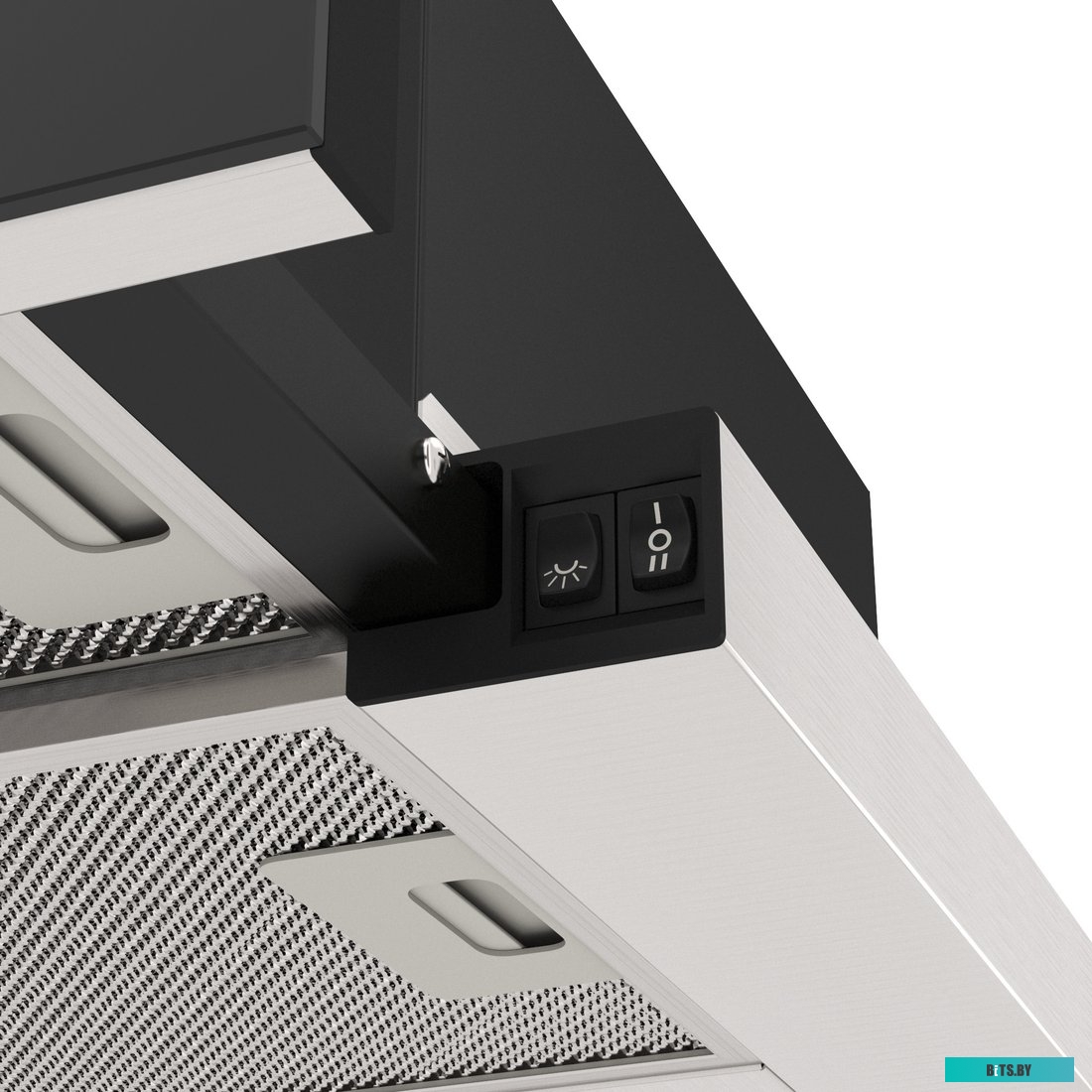 940982 Вытяжка INTEGRA GLASS 60N-400-V2D STEEL/BLACK ELIKOR