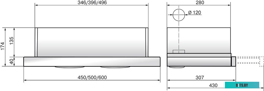 940982 Вытяжка INTEGRA GLASS 60N-400-V2D STEEL/BLACK ELIKOR
