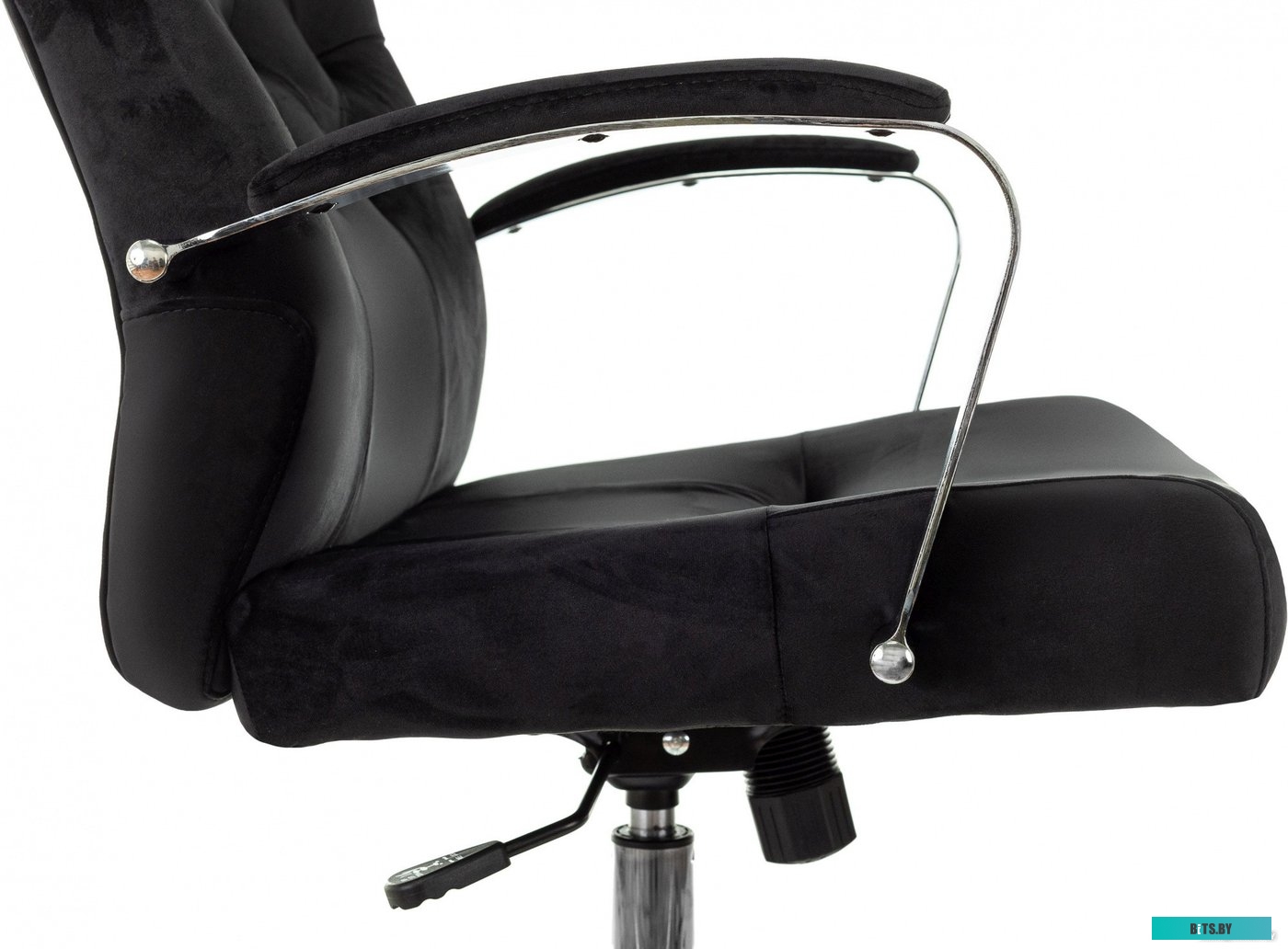 Бюрократ T-9928SL Fabric (черный Italia Black/крестовина металл хром)