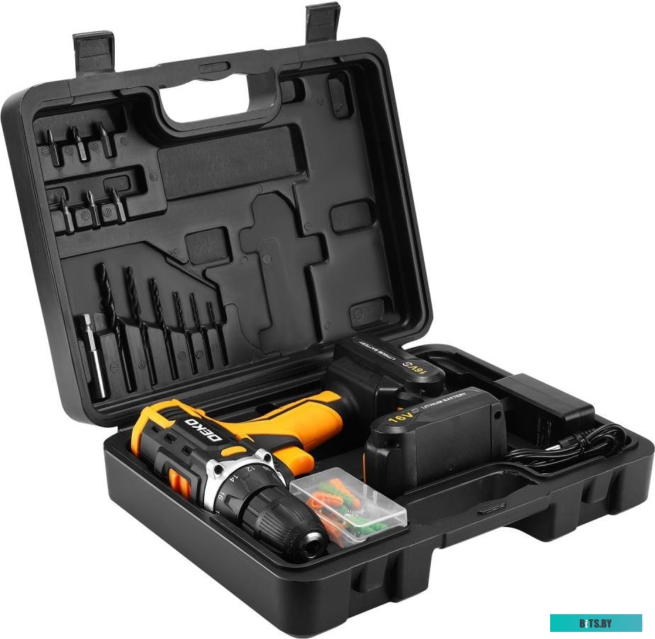 080-1003 6974129108296 Deko Banger 16V 080-1003 (с 2-мя АКБ, кейс, оснастка)