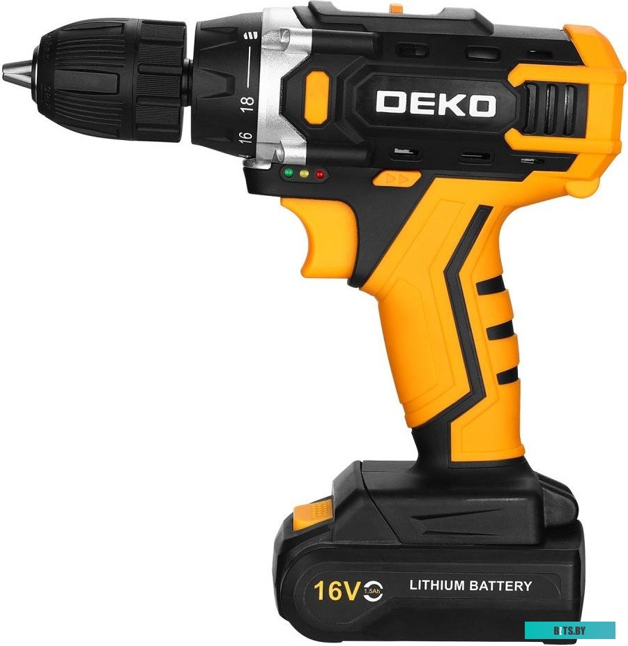 080-1003 6974129108296 Deko Banger 16V 080-1003 (с 2-мя АКБ, кейс, оснастка)