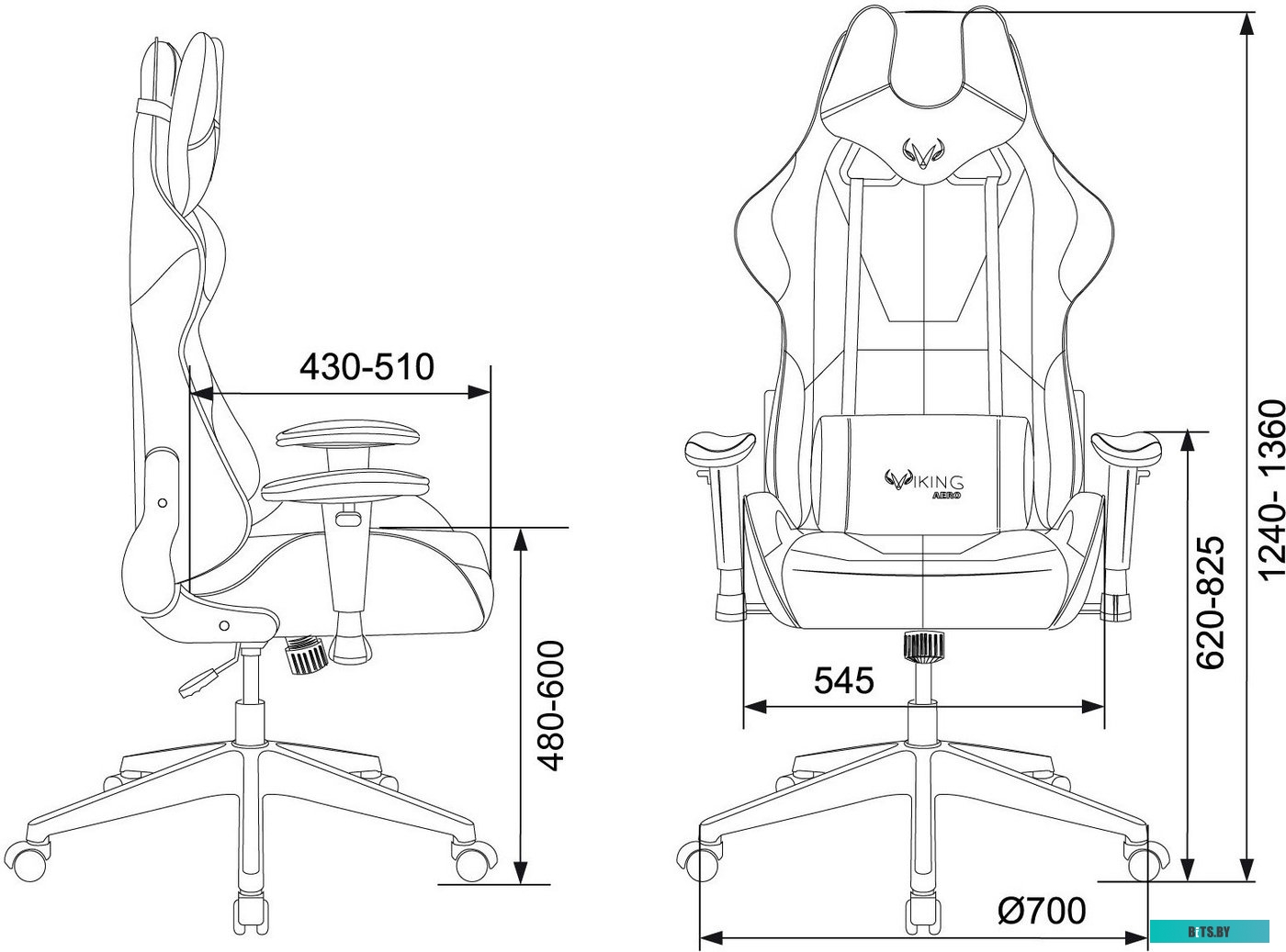 Бюрократ Zombie Viking 5 Aero Black Edition (искусственная кожа черный)