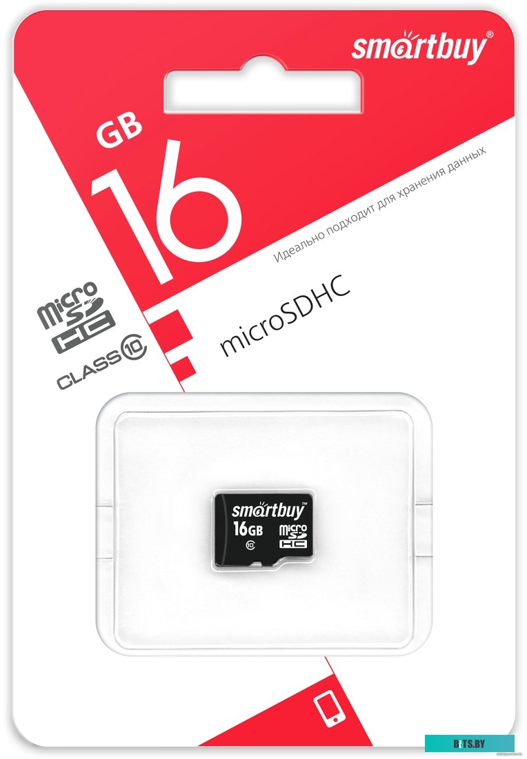 Карта памяти SmartBuy microSDHC (Class 10) 16 Гб (SB16GBSDCL10-00)