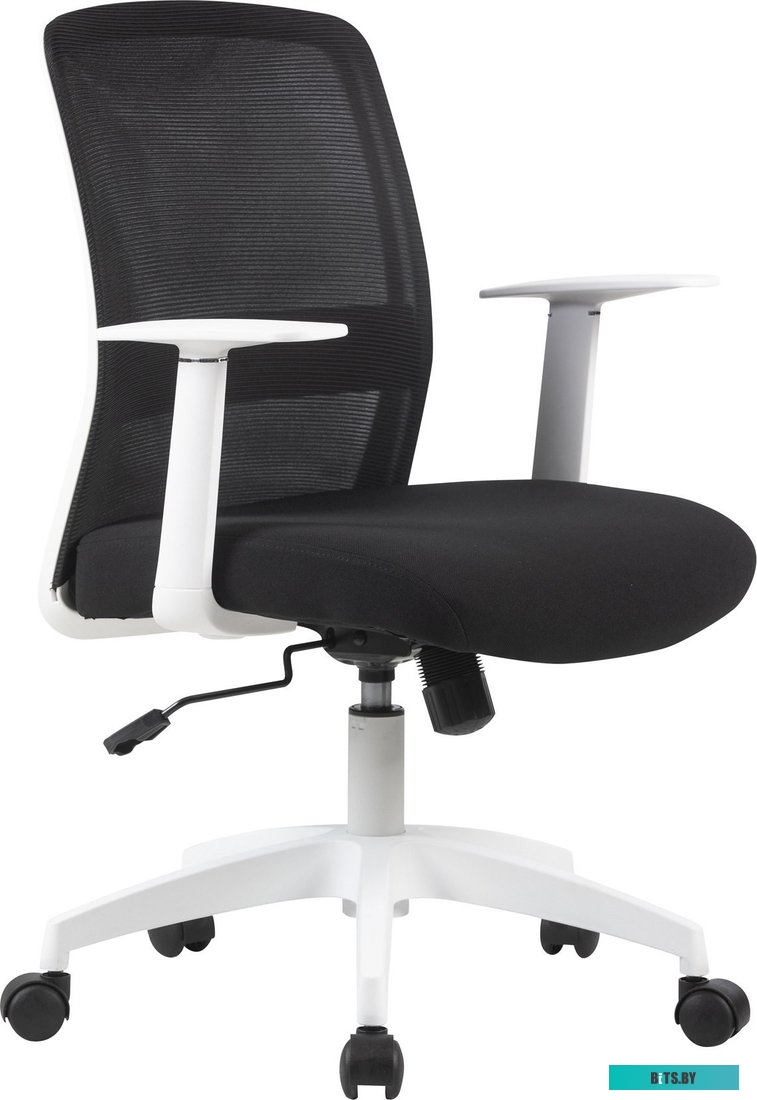 Кресло Cactus CS-WMC333-BK черный сиденье черный сетка/ткань низк.спин. крестов. пластик пластик белый CS-WMC333-BK