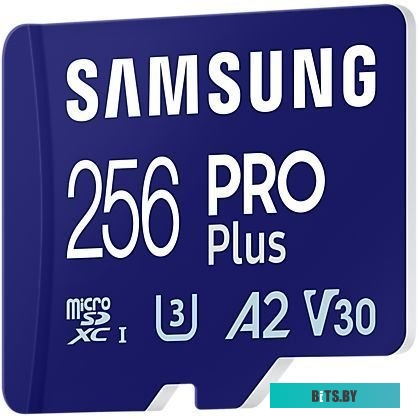 Карта памяти MicroSDXC 256GB Samsung MB-MC256SA/EU EVO PLUS, U3, V30, A2, UHS-I, Class 10, 160 MB/s MB-MC256SA/EU