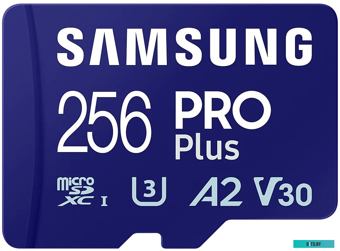 Карта памяти MicroSDXC 256GB Samsung MB-MC256SA/EU EVO PLUS, U3, V30, A2, UHS-I, Class 10, 160 MB/s MB-MC256SA/EU