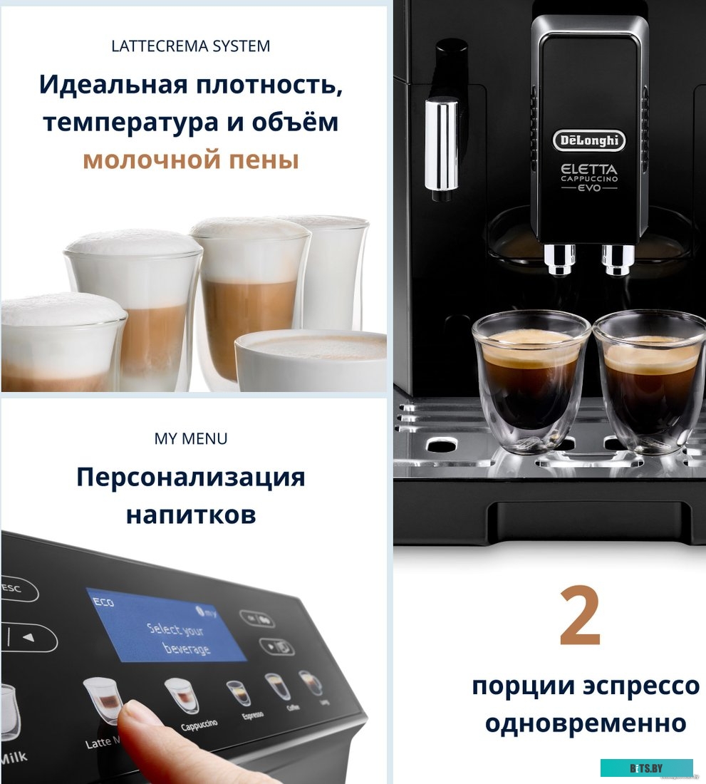 Эспрессо кофемашина DeLonghi Eletta Cappuccino Evo ECAM46.860.B