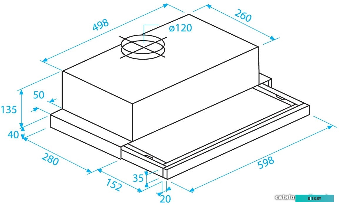 CTB6407X Встраиваемая вытяжка Beko CTB6407X