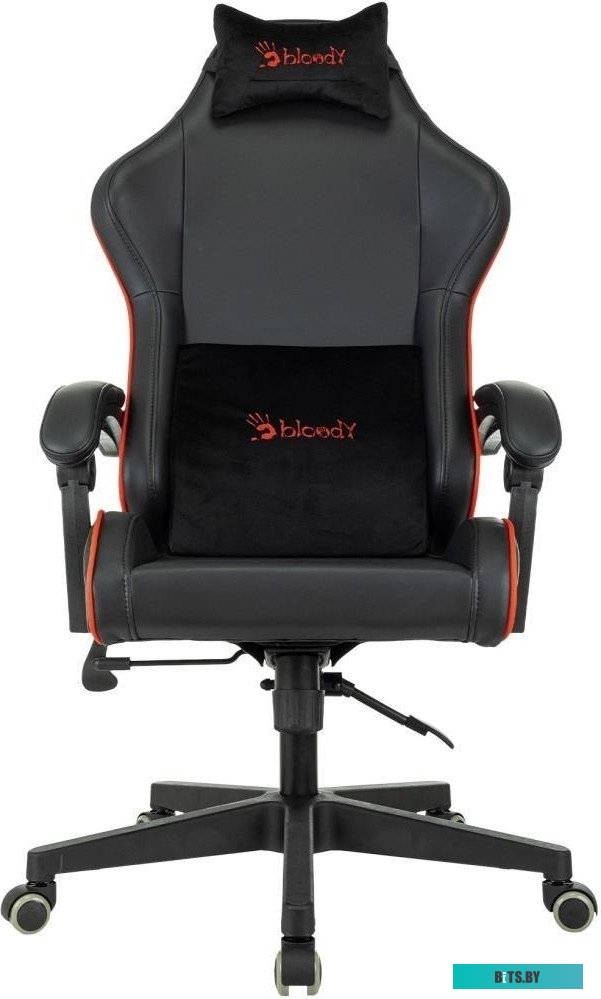 BLOODY GC-780 Кресло игровое A4TECH Bloody GC-780, на колесиках, кожзам, 1шт. в комплекте черный/красный