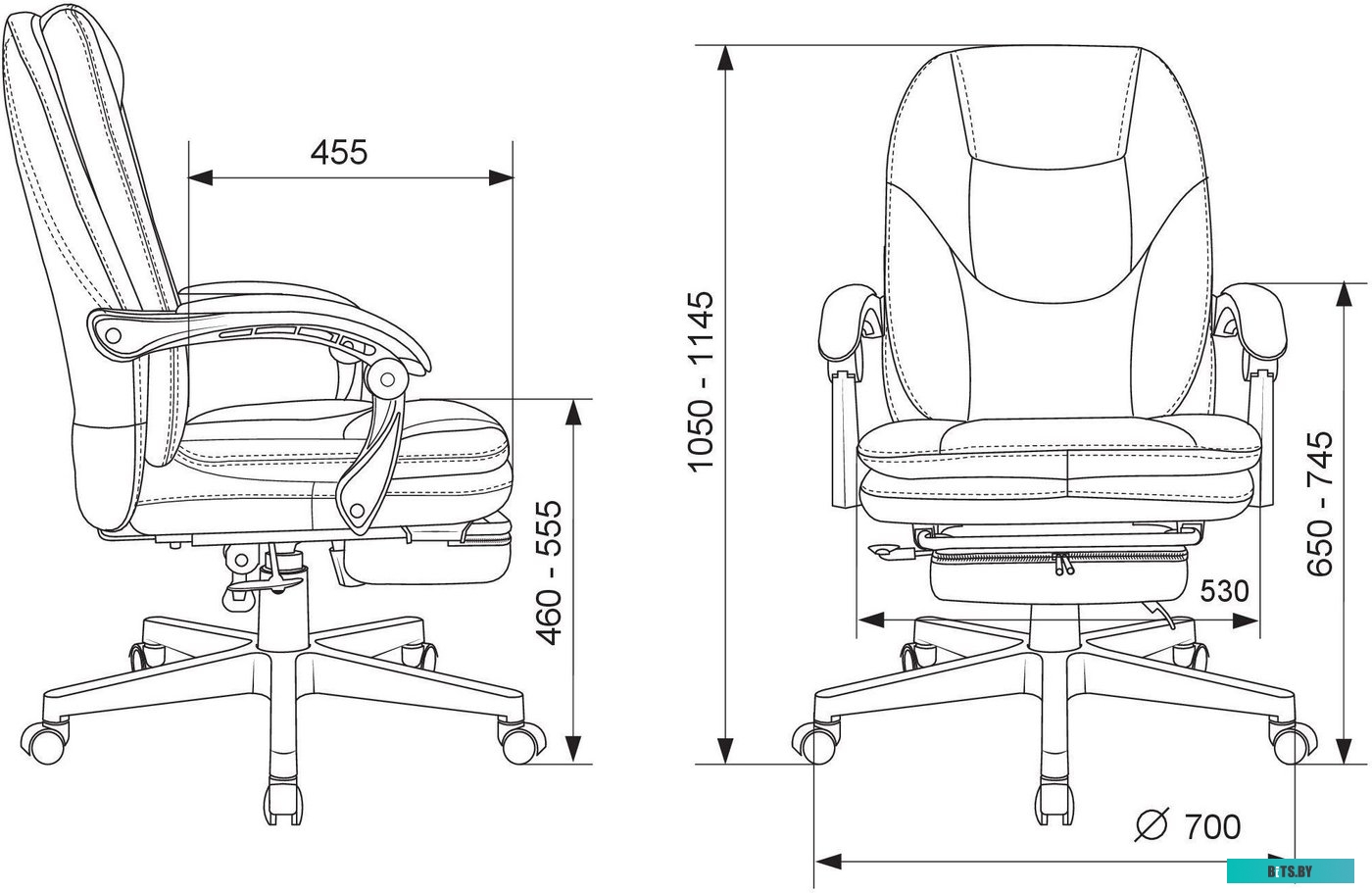 CH-868N-F/GREY-PU Бюрократ CH-868N-F (серый)