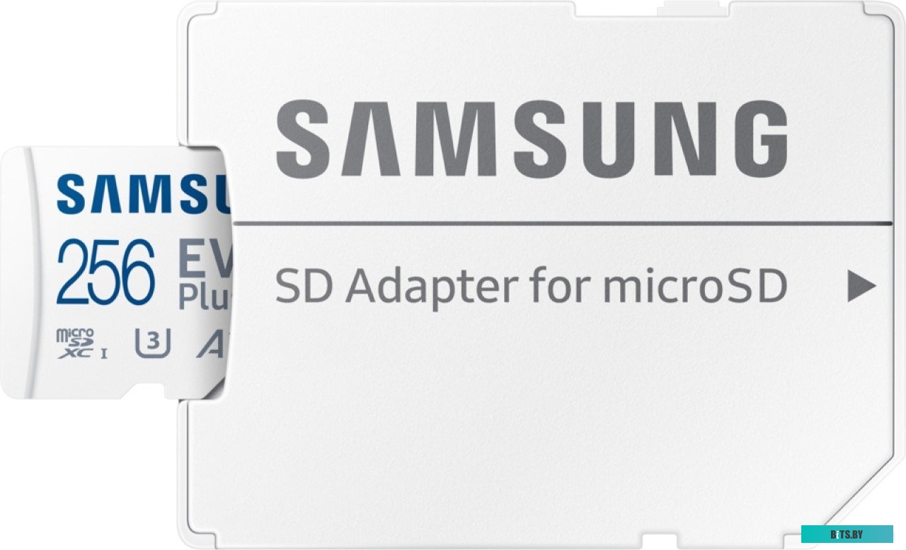 Флеш карта microSDXC 256GB Samsung EVO Plus Class 10, A2, V30, R160 МБ/с, <MB-MC256SA/APC> MB-MC256SA/APC