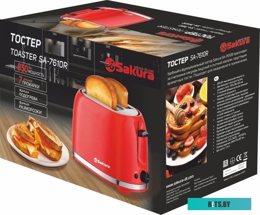 SA-7610R Тостер "Sakura" [SA-7610R] <Red>