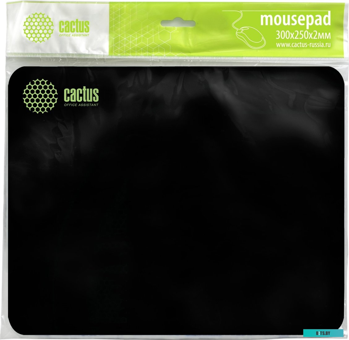 Коврик для мыши Cactus Black 300x250x2мм (CS-MPC-P01M) CS-MPC-P01M