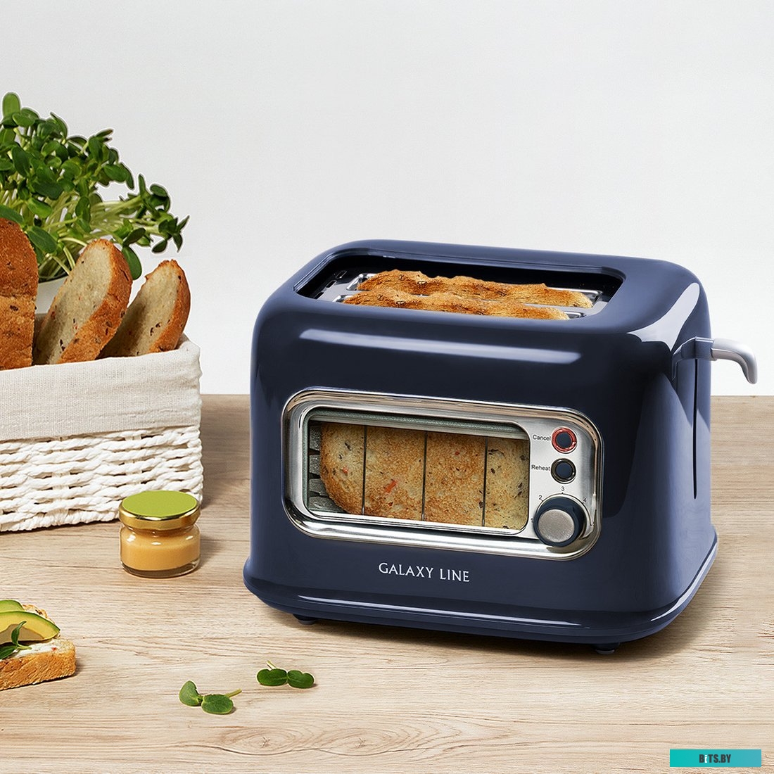 ГЛ2917Л Тостер GALAXY LINE GL 2917,  бирюзовый [гл2917л]