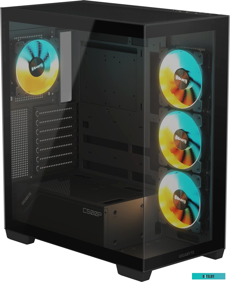 Корпус Gigabyte GB-C500PI ST белый без БП ATX 3x120mm 6x140mm 2xUSB3.0 1xUSB3.1 audio bott PSU 28300-C500W-1CKR
