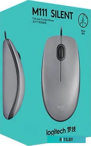Мышь Logitech M111 Silent (серый) <910-005503>