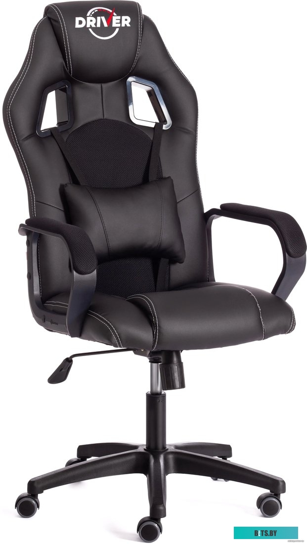TetChair Driver (иск. кожа/ткань, черный/черный)