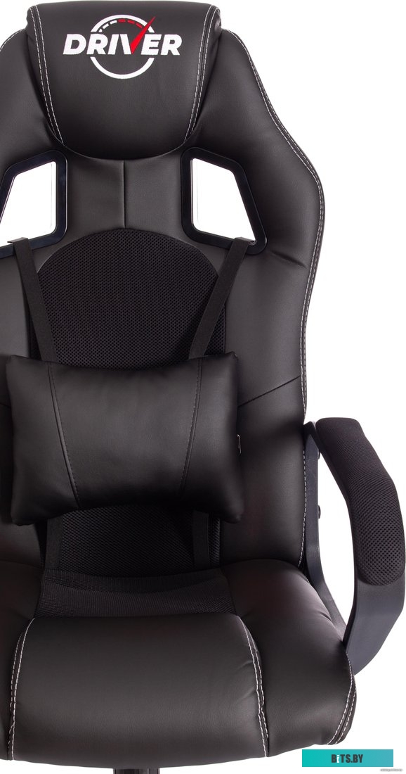 TetChair Driver (иск. кожа/ткань, черный/черный)