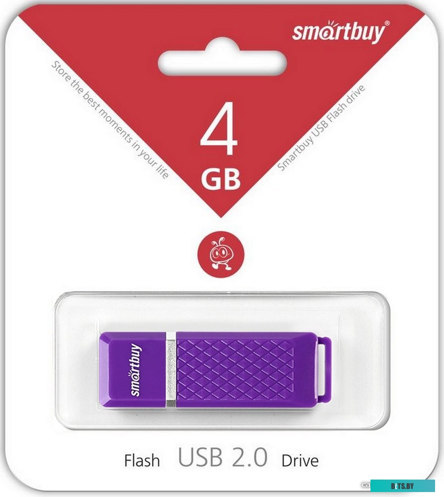 USB накопитель (Флешка) Smart Buy Quartz Violet 4GB [SB4GBQZ-V]