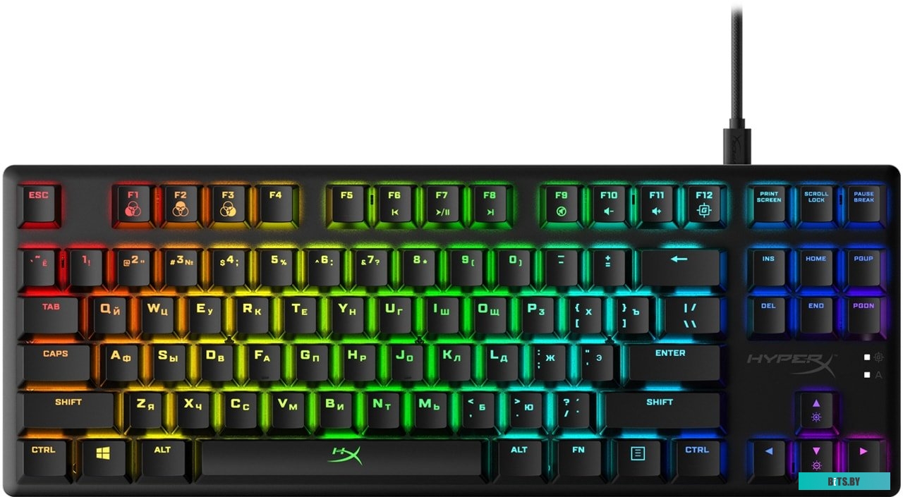 4P5P3AA#ABA Клавиатура HyperX Alloy Origins Core механическая черный USB for gamer LED (4P5P3AA#ABA)
