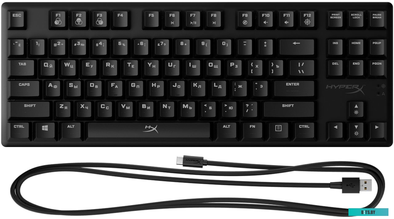 4P5P3AA#ABA Клавиатура HyperX Alloy Origins Core механическая черный USB for gamer LED (4P5P3AA#ABA)