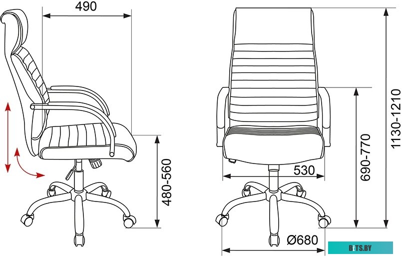 Офисное кресло (Стул) Бюрократ T-8010SL (черный) <T-8010SL/BLACK>