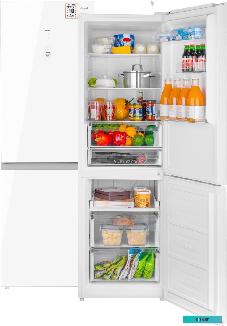 WRK 185 Total NoFrost Inverter White Glass Weissgauff WRK 185 Total NoFrost Inverter White Glass