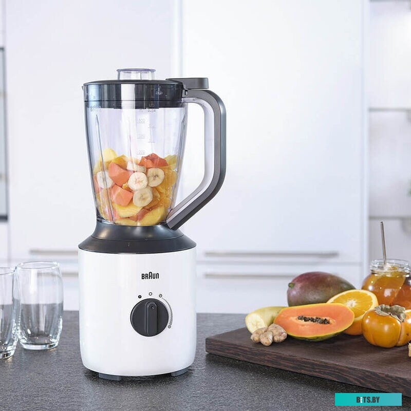 JB3100WH Блендер стационарный Braun JB3100WH 800Вт белый/черный