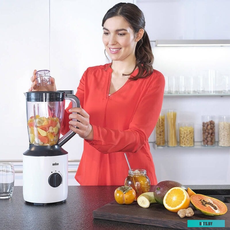 JB3100WH Блендер стационарный Braun JB3100WH 800Вт белый/черный