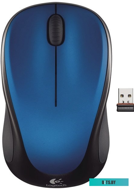 Мышь Logitech M235 синий/черный оптическая (1000dpi) беспроводная USB для ноутбука (2but) 910-007131