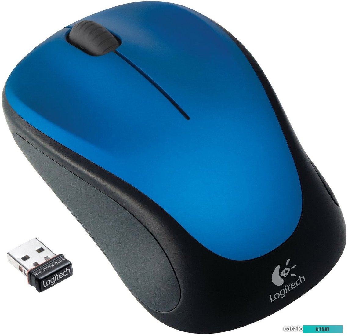 Мышь Logitech M235 синий/черный оптическая (1000dpi) беспроводная USB для ноутбука (2but) 910-007131