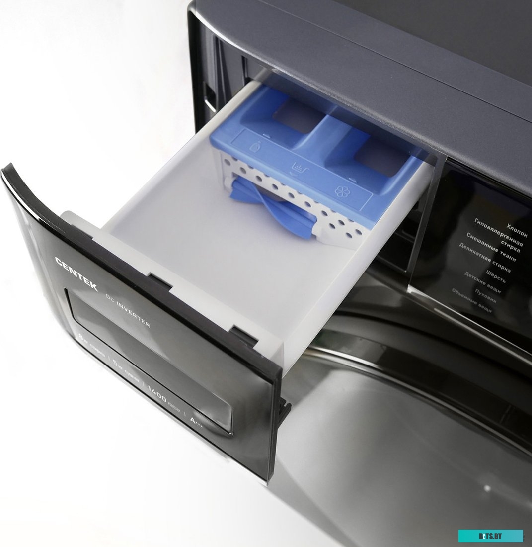 CT-1956 Стиральная машина CENTEK CT-1956, с фронтальной загрузкой, с паром, 8кг, 1400об/мин, с сушкой, инверторная