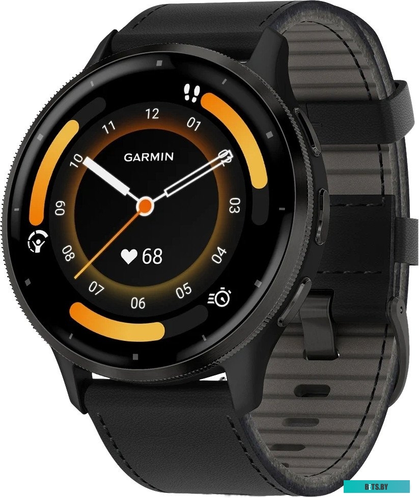 010-02784-52 Garmin Venu 3 (черный, с кожаным ремешком)