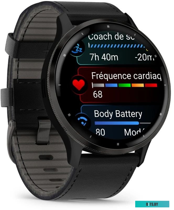 010-02784-52 Garmin Venu 3 (черный, с кожаным ремешком)